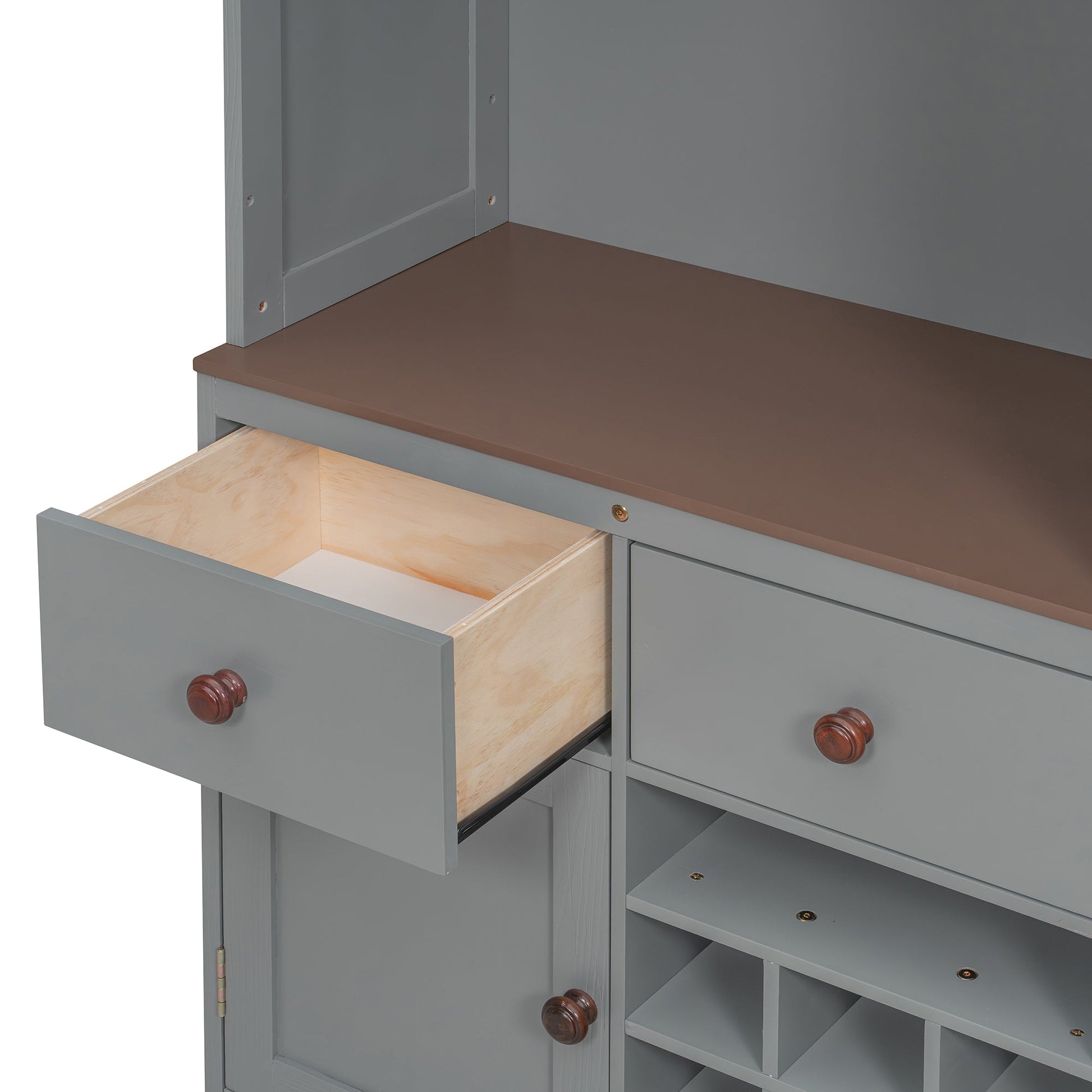 Queen Murphy Bed with Storage, Wine Rack & LED Lights – Modern Wall Bed Cabinet - 1st Choice Furniture Direct