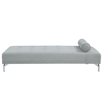 Quenti Gray Melange Velvet Sofa Bed W/Pillow - 1st Choice Furniture Direct