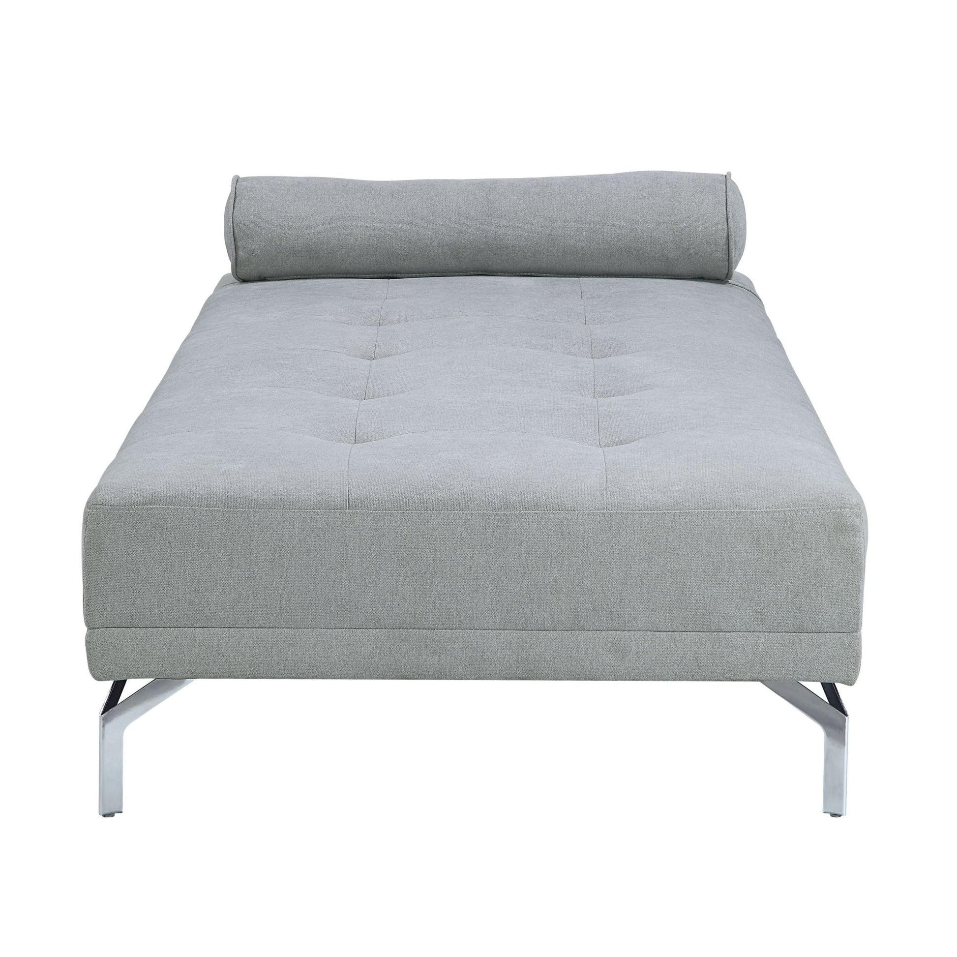 Quenti Gray Melange Velvet Sofa Bed W/Pillow - 1st Choice Furniture Direct