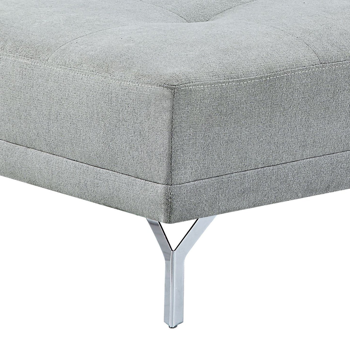 Quenti Gray Melange Velvet Sofa Bed W/Pillow - 1st Choice Furniture Direct