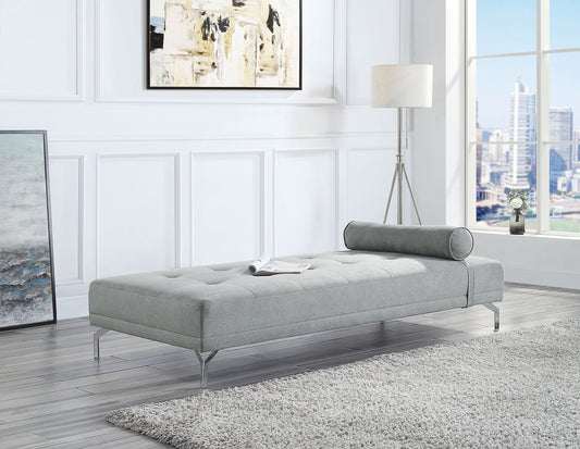 Quenti Gray Melange Velvet Sofa Bed W/Pillow - 1st Choice Furniture Direct