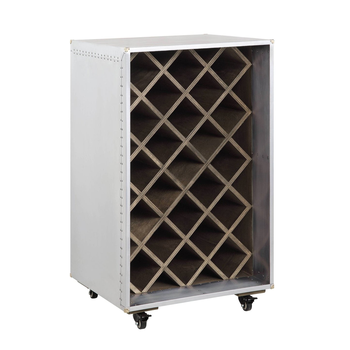 Raini Aluminum Wine Cabinet - 1st Choice Furniture Direct
