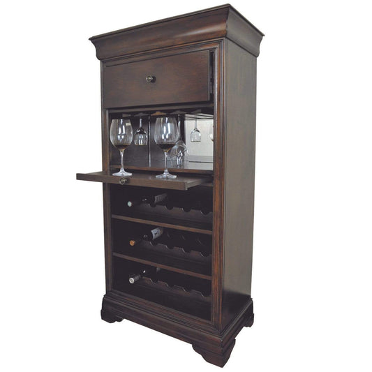 RAM Game Room Cabinet with Wine Rack Cappuccino RAM Game Room Modern Spacious Cabinet with Wine Rack