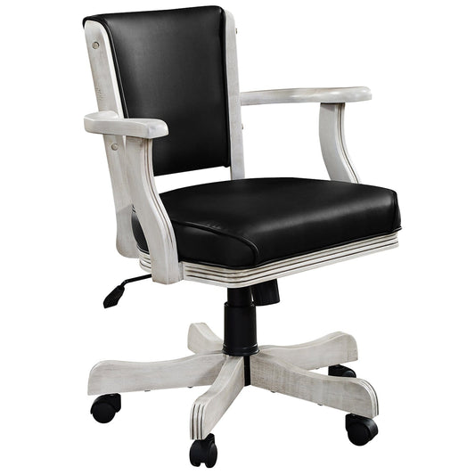 RAM Game Room Game Chairs Antique White RAM Game Room Contemporary Premium Solid Wood Swivel Game Chair