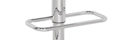 Rania Clear & Chrome Finish Adjustable Stool W/Swivel - 1st Choice Furniture Direct