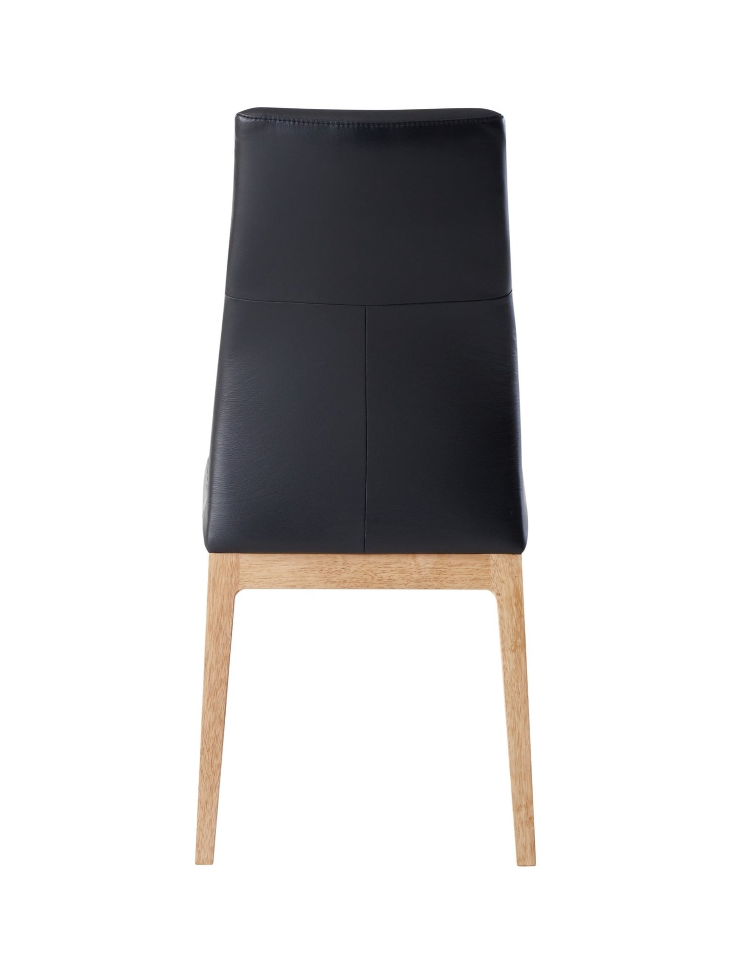 Raquan Black Leather & Walnut Finish Side Chair (Set of 2) - 1st Choice Furniture Direct