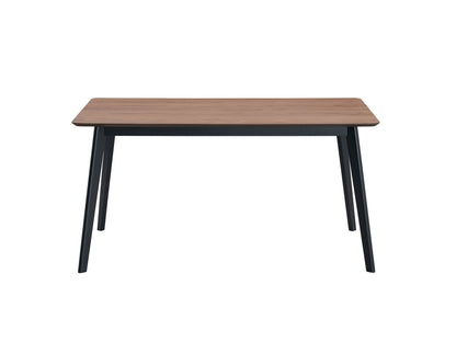 Rebi Walnut & Black Finish Dining Table - 1st Choice Furniture Direct