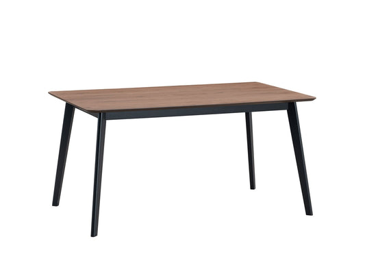 Rebi Walnut & Black Finish Dining Table - 1st Choice Furniture Direct