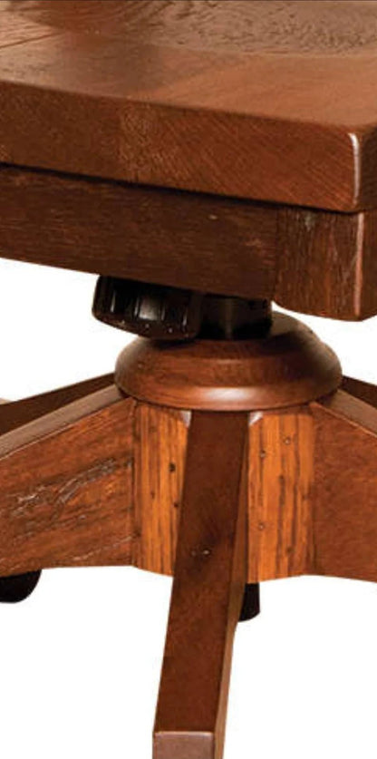 Reclaimed Barn Wood Office Chair – Handmade Rustic Solid Wood Chair - 1st Choice Furniture Direct