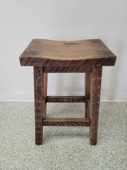 Reclaimed Barnwood Bar Stool – 24 or 30 Inch Height - 1st Choice Furniture Direct