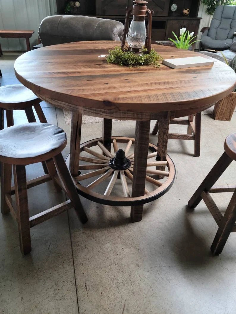 Reclaimed Barnwood Bar Stool | Rustic Handmade Counter Stool - 1st Choice Furniture Direct