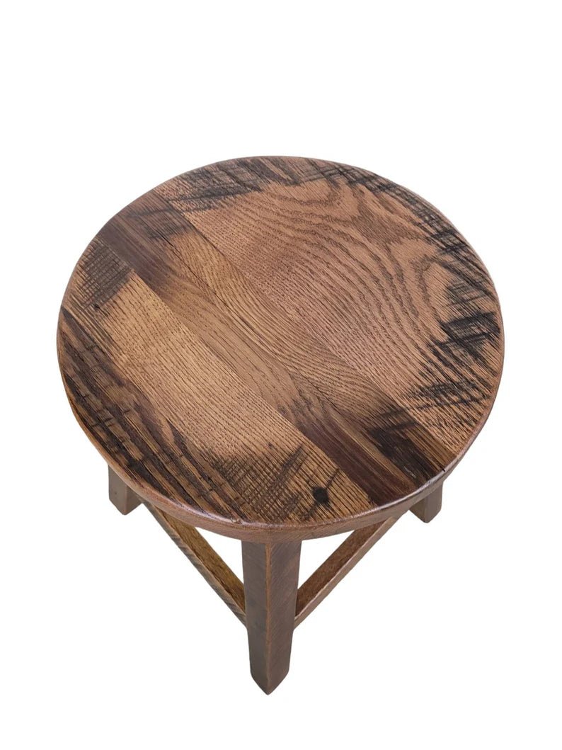 Reclaimed Barnwood Bar Stool | Rustic Handmade Counter Stool - 1st Choice Furniture Direct