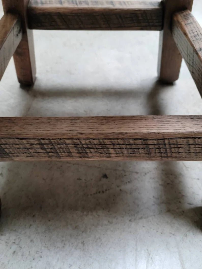 Reclaimed Barnwood Bar Stool | Rustic Handmade Counter Stool - 1st Choice Furniture Direct