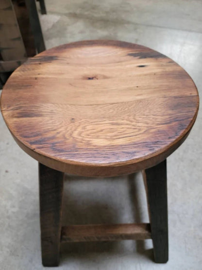 Reclaimed Barnwood Bar Stool | Rustic Handmade Counter Stool - 1st Choice Furniture Direct