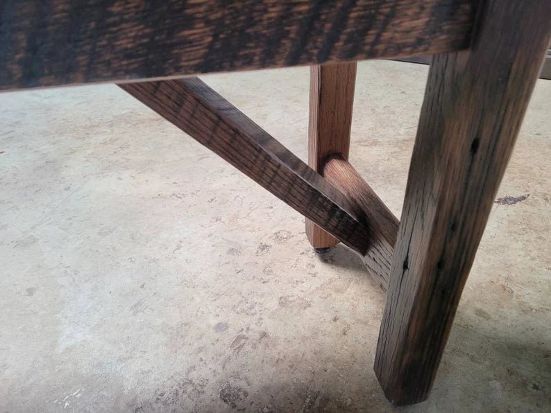 Reclaimed Barnwood Bench | Handcrafted Rustic Oak Bench - 1st Choice Furniture Direct