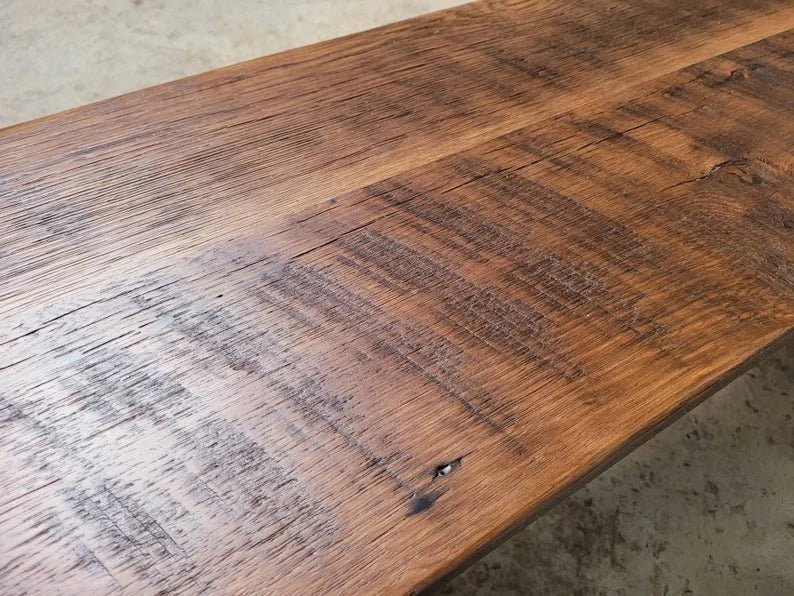Reclaimed Barnwood Bench | Handcrafted Rustic Oak Bench - 1st Choice Furniture Direct