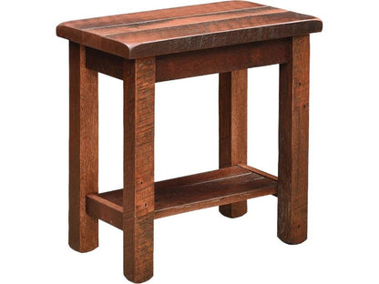 Reclaimed Barnwood Chairside End Table – Amish Rustic Oak Side Table - 1st Choice Furniture Direct