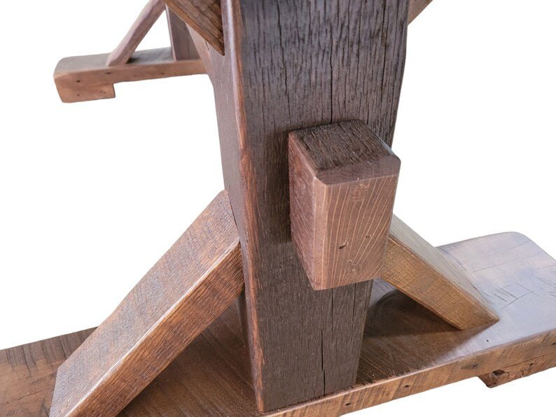 Reclaimed Barnwood Dining Table 72” – Rustic Oak & Maple Farmhouse Table - 1st Choice Furniture Direct
