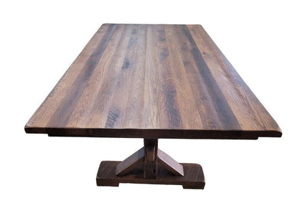 Reclaimed Barnwood Dining Table 72” – Rustic Oak & Maple Farmhouse Table - 1st Choice Furniture Direct