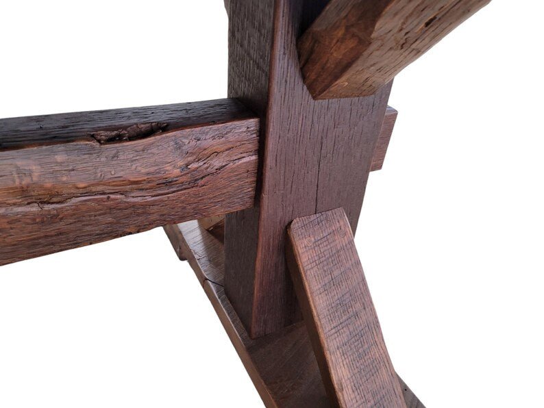 Reclaimed Barnwood Dining Table 72” – Rustic Oak & Maple Farmhouse Table - 1st Choice Furniture Direct