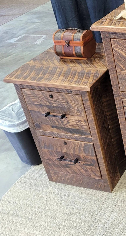 Reclaimed Barnwood Filing Cabinet | Rustic Farmhouse Office Storage - 1st Choice Furniture Direct