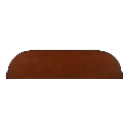 Retro Curved Wood Console Table, 52 inch Circular Half Moon Sofa Table with Open Shelf and 2 Drawers, Solid Wood Entry Table for Living Room, Hallway, Navy Blue + Brown Top - 1st Choice Furniture Direct