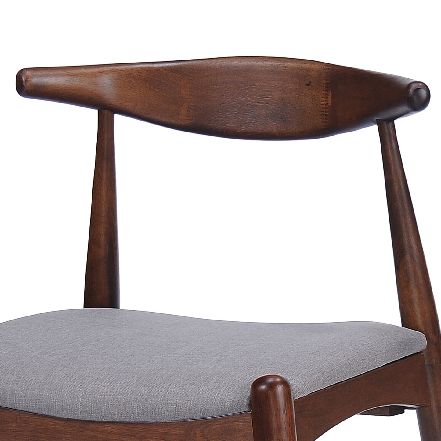 Retro - Elegant 5 - Piece Dining Set with Rubberwood Frame, Faux Wood Tabletop in Walnut and Light Gray, 1 Table 4 Chairs - 1st Choice Furniture Direct