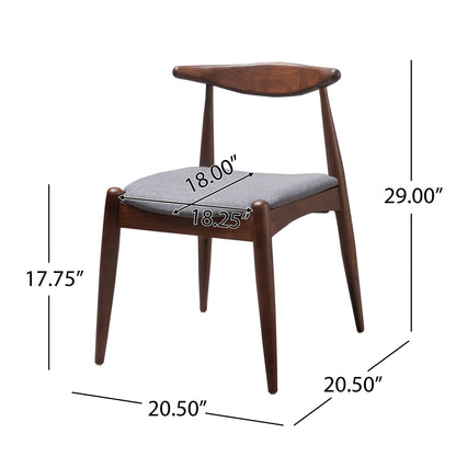 Retro - Elegant 5 - Piece Dining Set with Rubberwood Frame, Faux Wood Tabletop in Walnut and Light Gray, 1 Table 4 Chairs - 1st Choice Furniture Direct