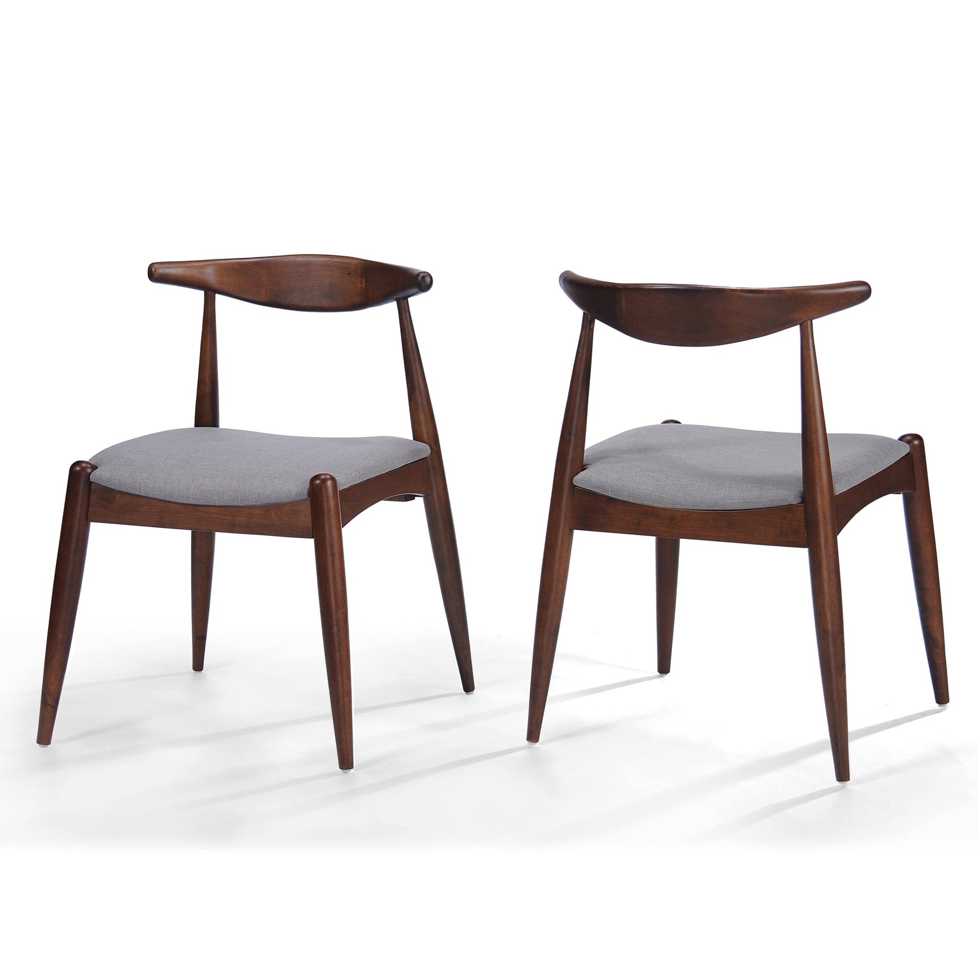 Retro - Elegant 5 - Piece Dining Set with Rubberwood Frame, Faux Wood Tabletop in Walnut and Light Gray, 1 Table 4 Chairs - 1st Choice Furniture Direct