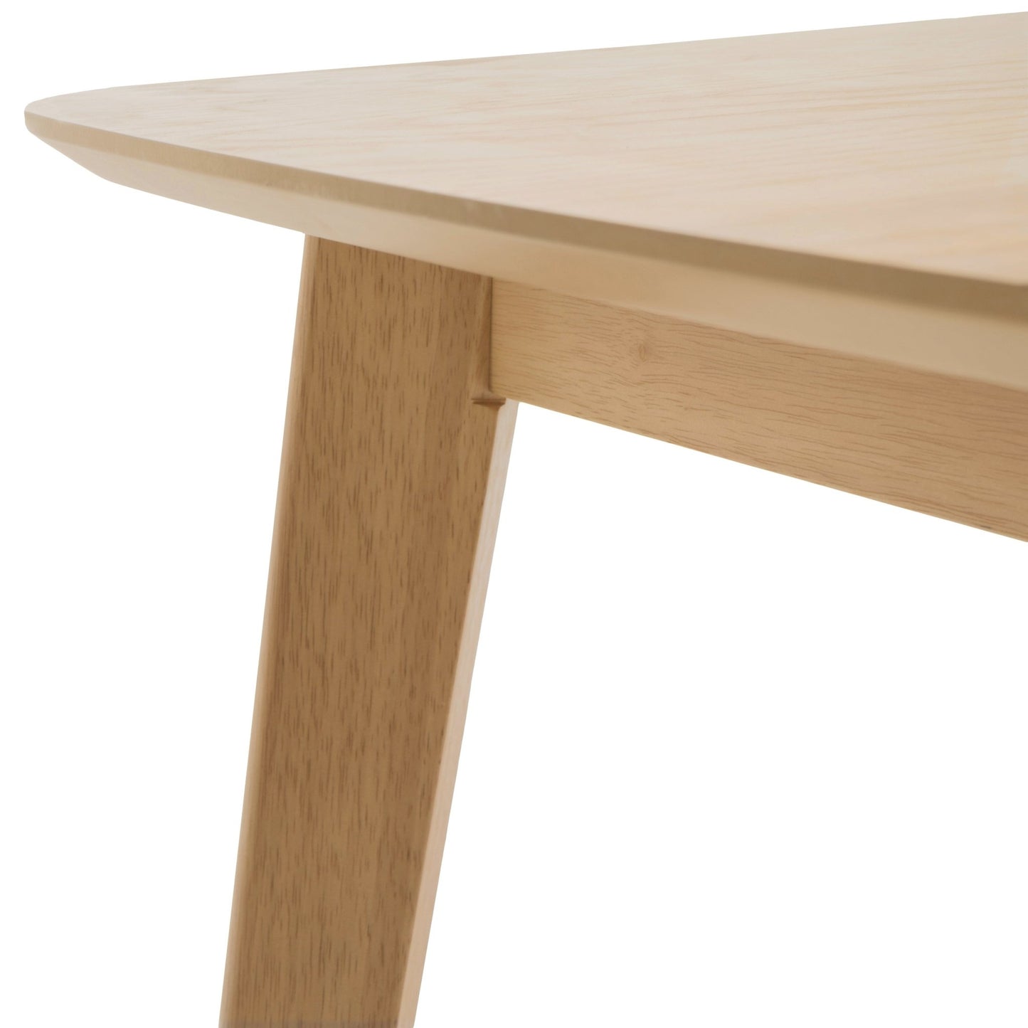 Retro Mid-Century Dining Table with Faux Wood Top and Natural Solid Wood Legs, 59-inch - 1st Choice Furniture Direct