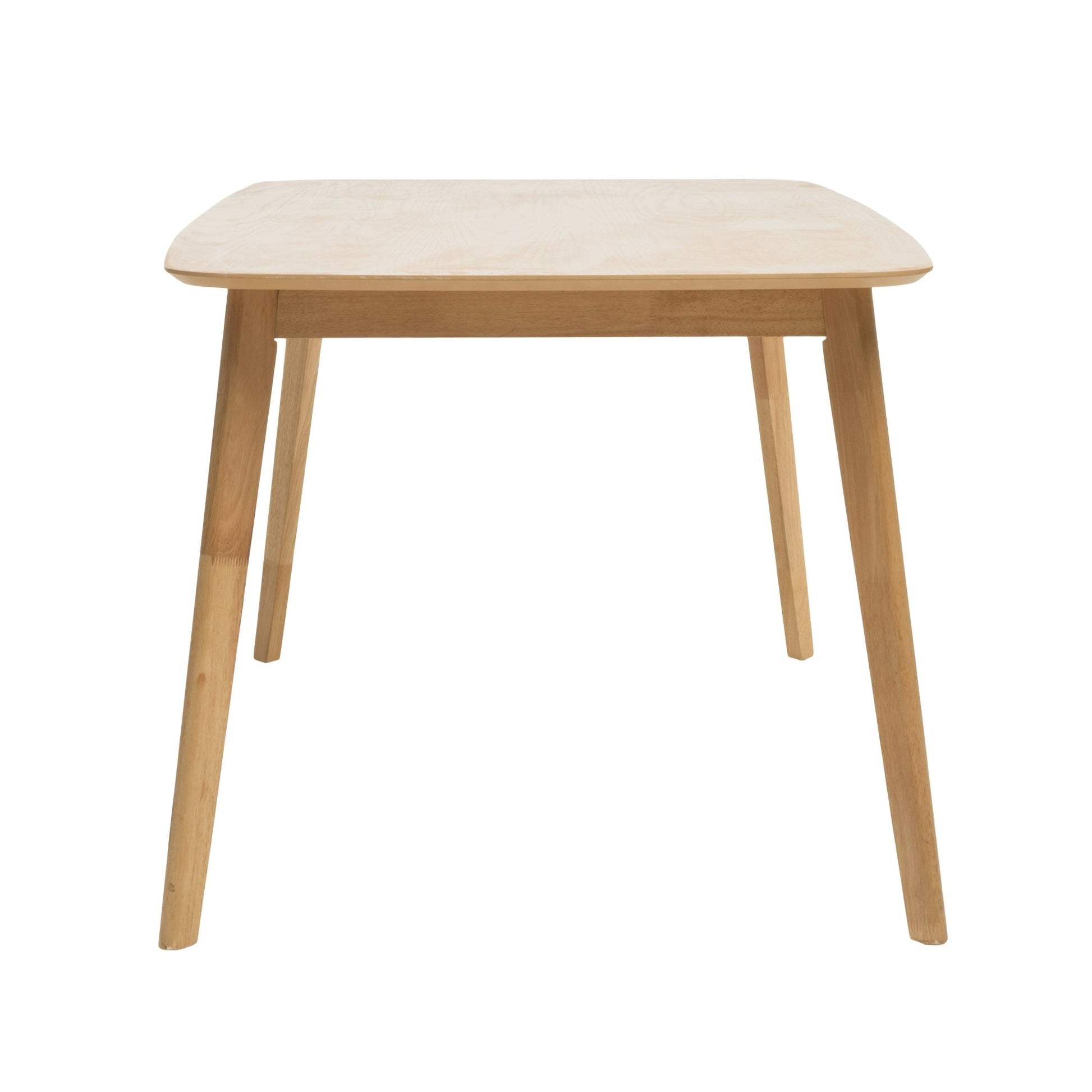 Retro Mid-Century Dining Table with Faux Wood Top and Natural Solid Wood Legs, 59-inch - 1st Choice Furniture Direct