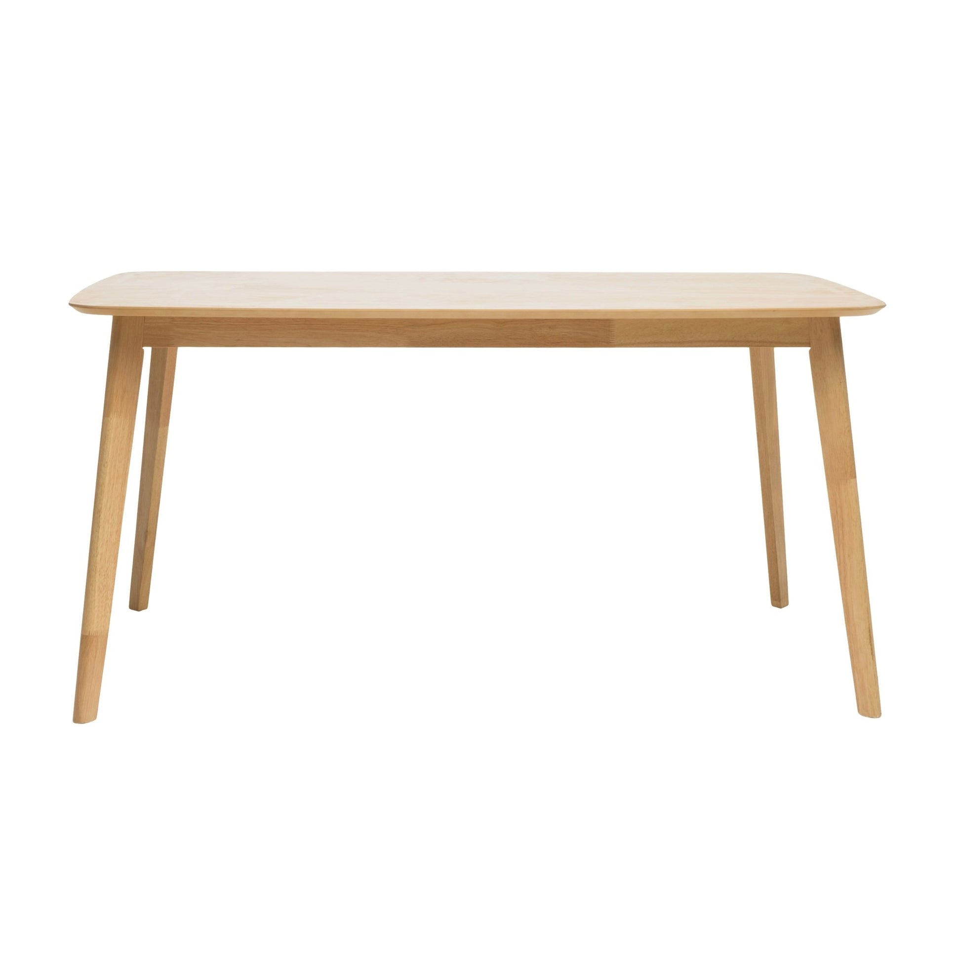 Retro Mid-Century Dining Table with Faux Wood Top and Natural Solid Wood Legs, 59-inch - 1st Choice Furniture Direct