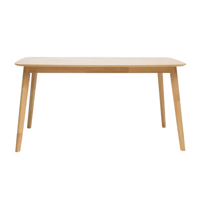 Retro Mid-Century Dining Table with Faux Wood Top and Natural Solid Wood Legs, 59-inch - 1st Choice Furniture Direct