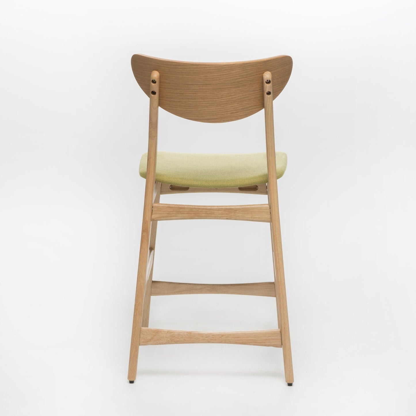 Retro - Modern Counter Height Chair Set with Cushioned Seats, Green Fabric, Rubberwood Frame, 36 Inch - 1st Choice Furniture Direct
