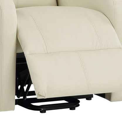 Ricardo Beige Synthetic Leather Power Motion Recliner W/Lift - 1st Choice Furniture Direct