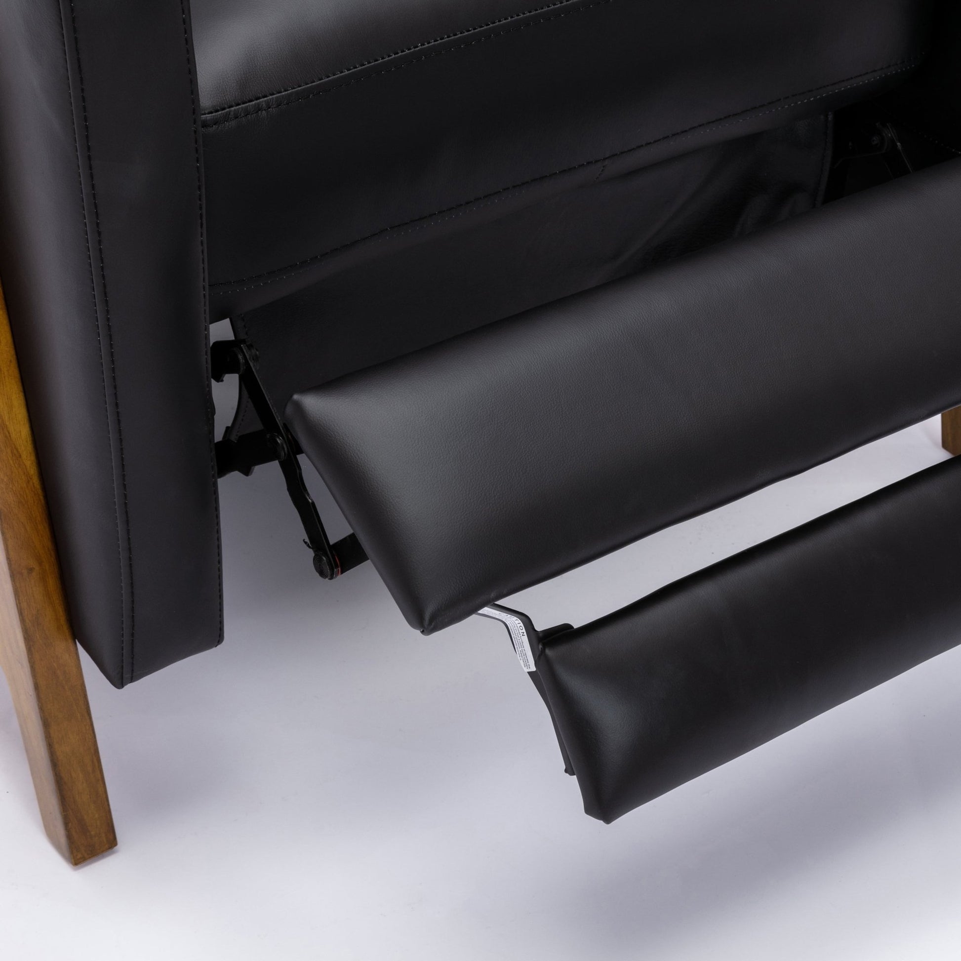 Richland Top Grain Leather Push Back Recliner Chair - Black - 1st Choice Furniture Direct