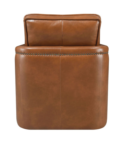 Rocha Brown Leather Aire Swivel Chair W/Glider - 1st Choice Furniture Direct