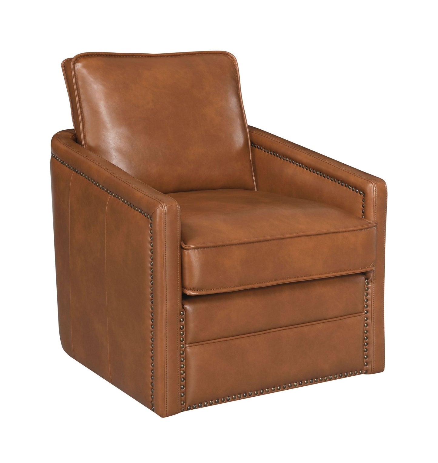 Rocha Brown Leather Aire Swivel Chair W/Glider - 1st Choice Furniture Direct