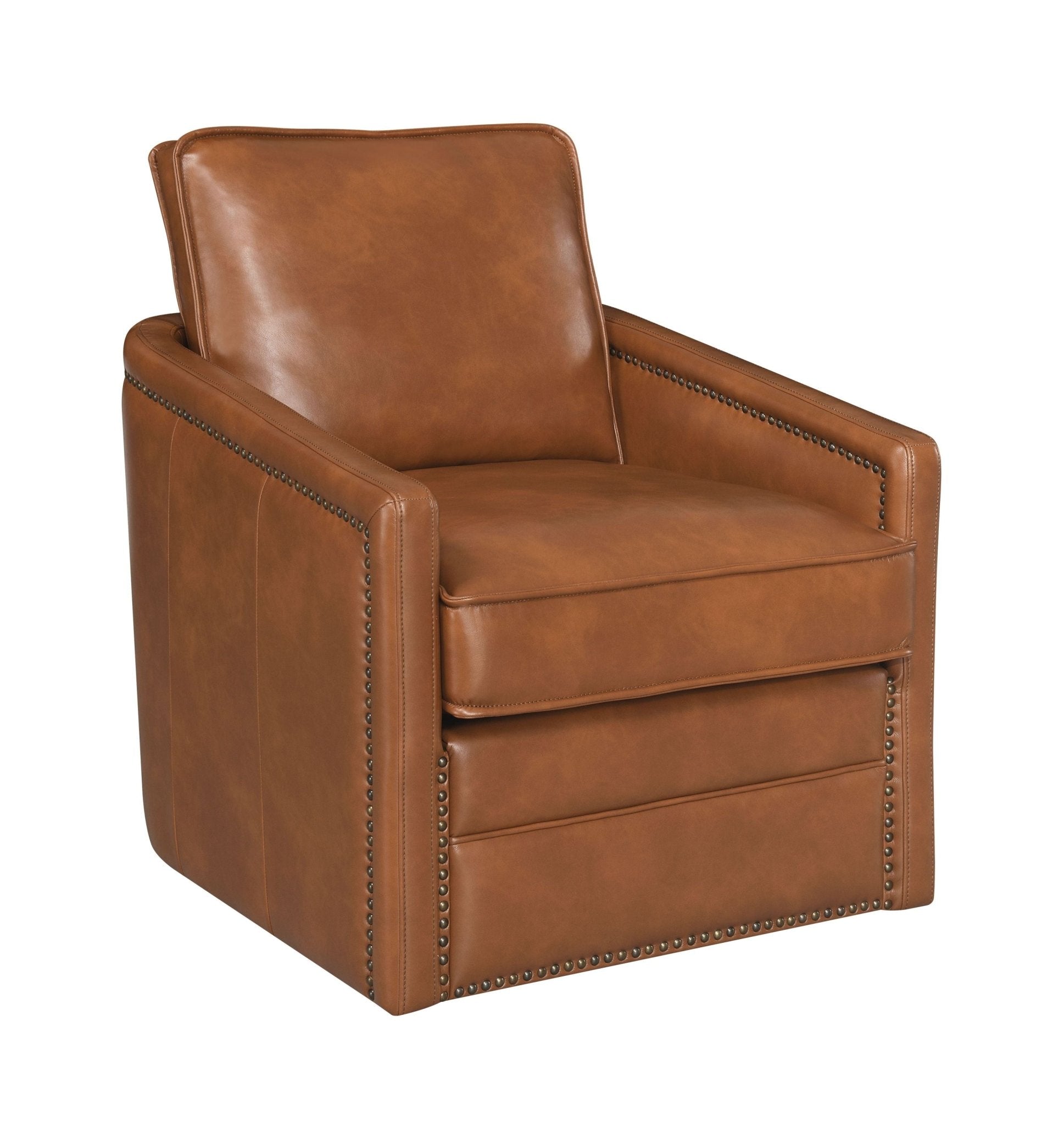 Rocha Brown Leather Aire Swivel Chair W/Glider - 1st Choice Furniture Direct