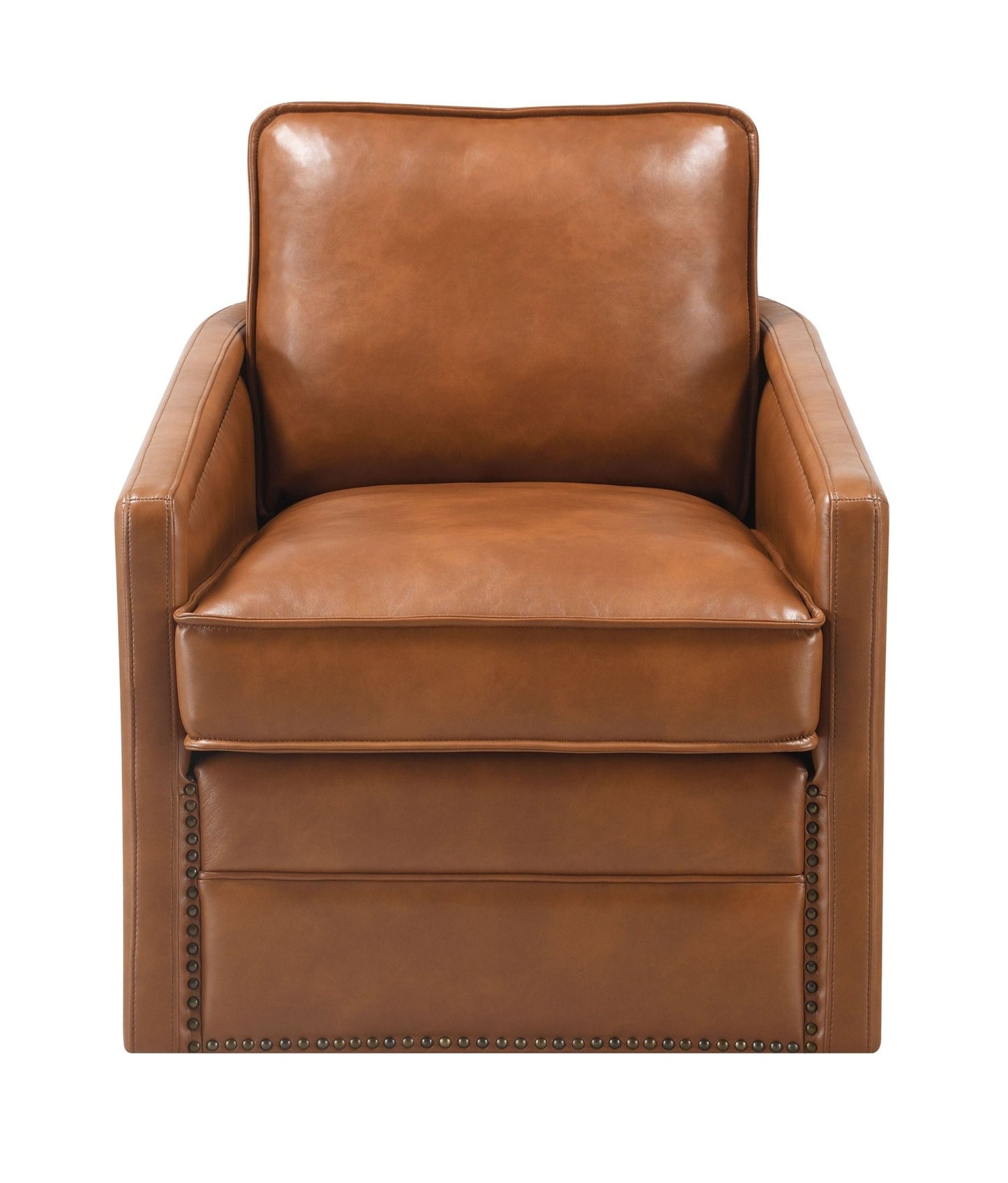 Rocha Brown Leather Aire Swivel Chair W/Glider - 1st Choice Furniture Direct