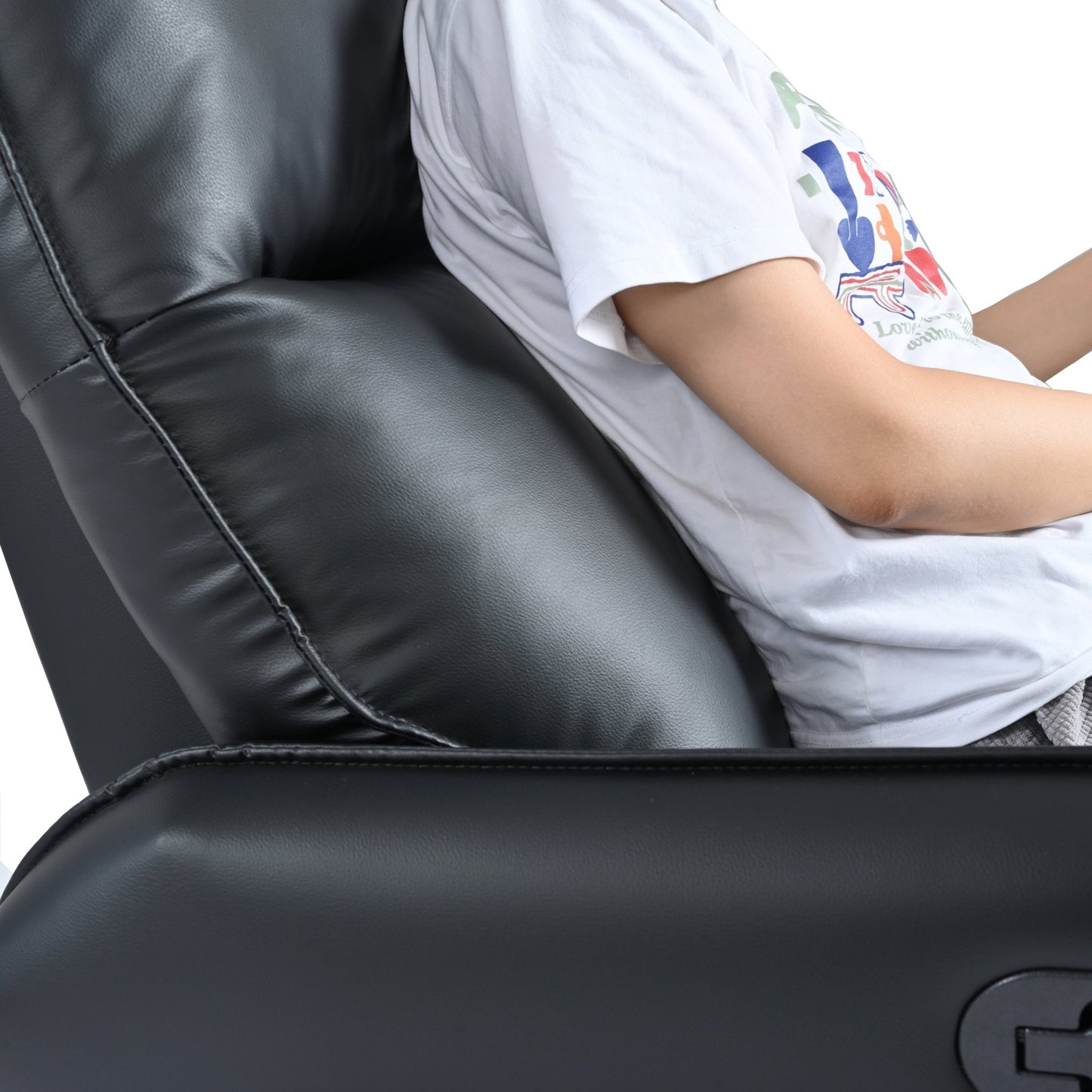 Rocking Recliner Chair,360°Swivel Nursery Rocking Chair,Glider Chair,Modern Small Rocking Swivel Recliner Chair for Bedroom,Living Room Chair Home Theater Seating,Side Pocket(Black+360°Swivel ) - 1st Choice Furniture Direct