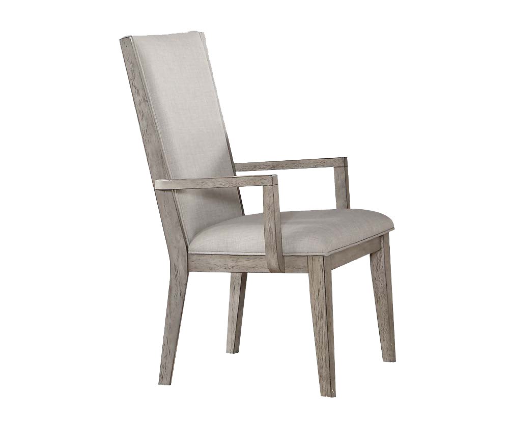 Rocky Fabric & Gray Oak Finish Arm Chair (Set of 2) - 1st Choice Furniture Direct