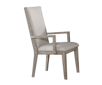 Rocky Fabric & Gray Oak Finish Arm Chair (Set of 2) - 1st Choice Furniture Direct