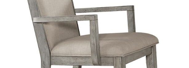 Rocky Fabric & Gray Oak Finish Arm Chair (Set of 2) - 1st Choice Furniture Direct