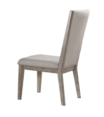 Rocky Fabric & Gray Oak Finish Side Chair (Set of 2) - 1st Choice Furniture Direct