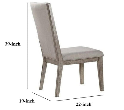 Rocky Fabric & Gray Oak Finish Side Chair (Set of 2) - 1st Choice Furniture Direct