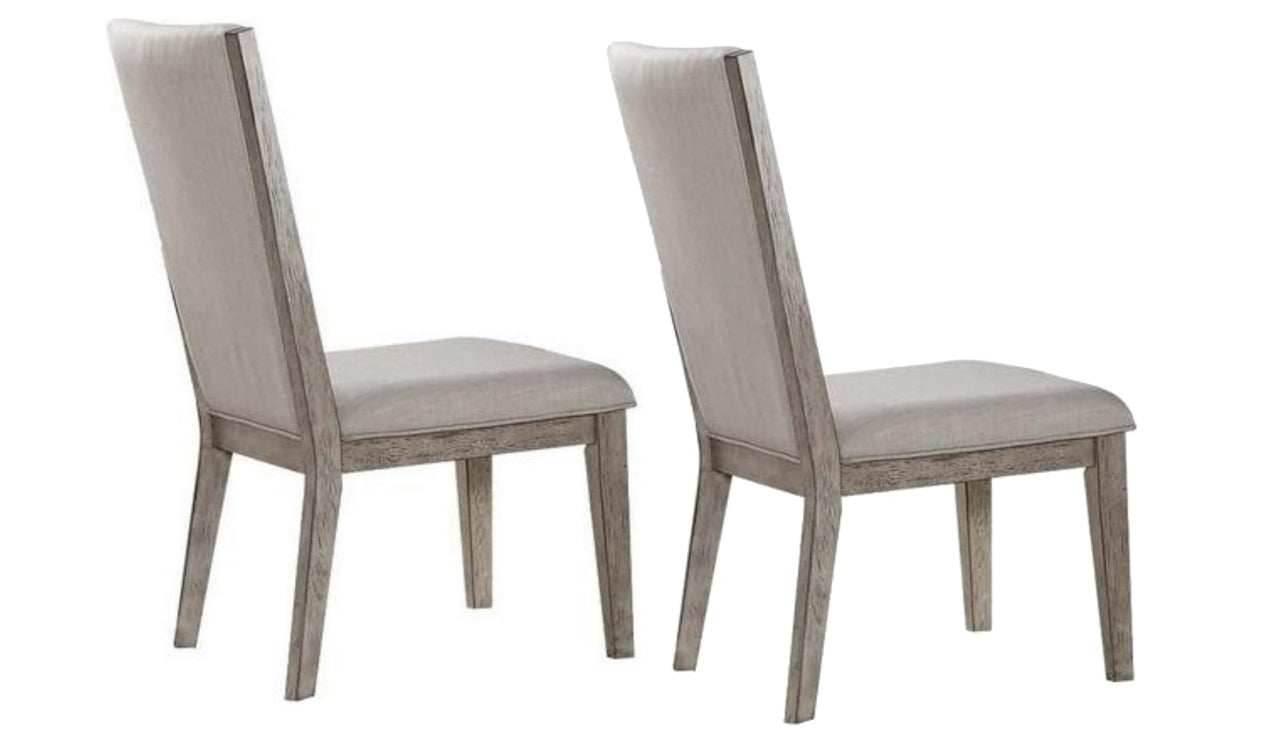 Rocky Fabric & Gray Oak Finish Side Chair (Set of 2) - 1st Choice Furniture Direct