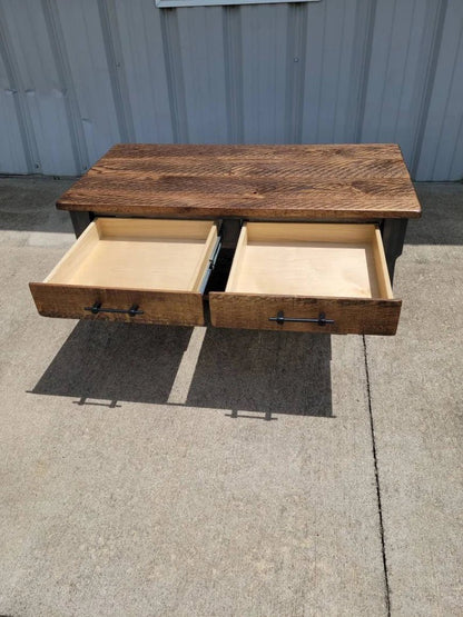 Rough Sawn White Oak Coffee Table – Rustic Maple & Oak Living Room Table - 1st Choice Furniture Direct