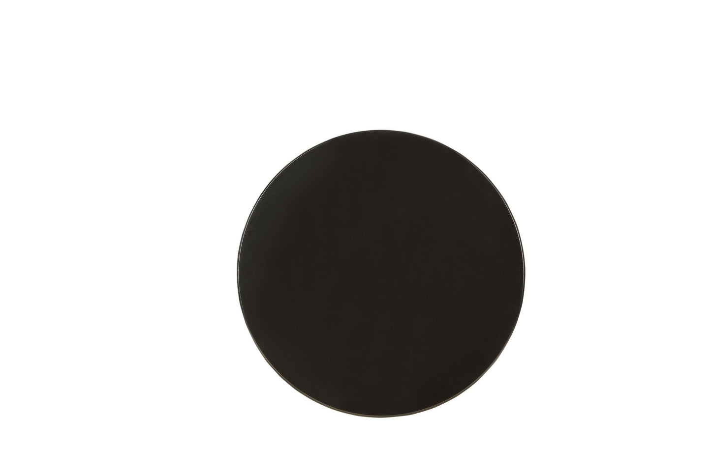 Round Black Pedestal End Table with Turned Wood Base - 1st Choice Furniture Direct