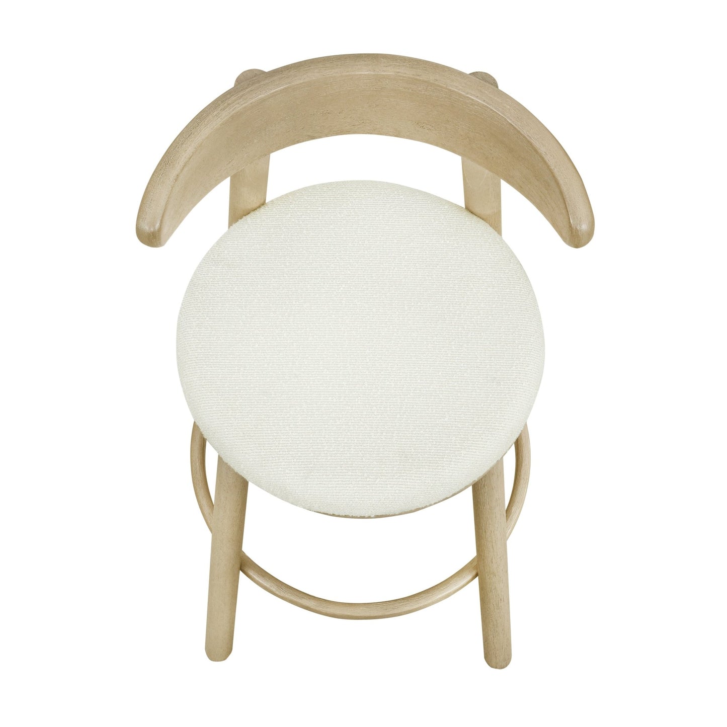 Round Cushion Bar stools (Natural Ash+Beige) - 1st Choice Furniture Direct